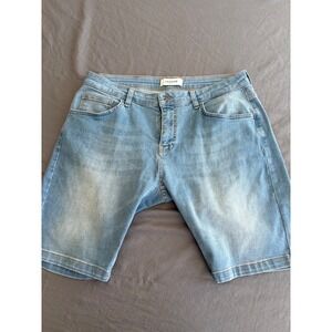 Legend London Mens Denim Shorts Light Wash Blue Stretch Size 34 LBDSNR 4236